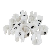 옷가게 의류매장용 옷걸이 사이즈링 화이트-S(100개), 100개