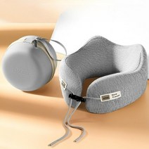 접이식 기내목베개 케이스 보관 여행목베개, 다크그레이