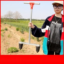 비닐천공기 딸기밭 밭고랑 구멍 비닐 뚫기 채소 모종 농업용 도구 파종기 농사, 딸기펀치(2공형)
