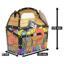 독일직구 밀크초콜릿 만든 100g 금화 2개 판지로 만든 해적 보물박스 1개 I 2x12-14개 I 공정무역 카카오 아이디얼 반주와 아이들의 생일 기프트 아이디얼, 상세참조, 수량