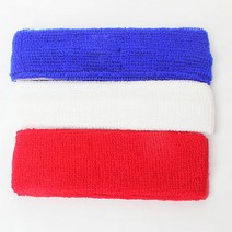 4색 팀구별 손목아대 헤드밴드 체육대회 운동회 보호대 헤어 아데, 헤드밴드-흰색(1개)