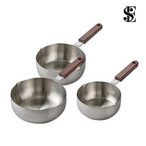 레카 우드 손잡이 통3중 편수냄비 18cm / 스텐, 단품