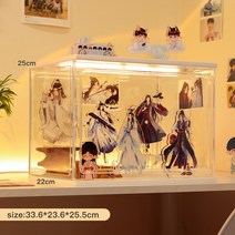 피규어 장식장 아크릴 프라모델 레고 건담 진열장 보관함 정리대 아크릴 투명 조명, 조명 일반형