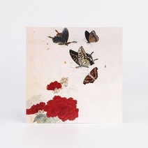 엽서 빨간꽃과 나비 인테리어 그림 감성 영화 빈티지 귀여운 캘리그라피 엽서북 편지 다꾸 다이어리 소품 용품
