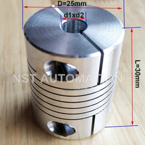 CNC 플렉시블 커플링 샤프트 커플러 스테퍼 모터 커넥터D25 L30 Jaw 알루미늄 합금, 15 12x12