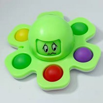 피젯스피너 피젯토이 Octopus Fidget Spinner Face 변경 키 체인 자폐증 스트레스 릴리프 실리콘 인터랙티, 04 green