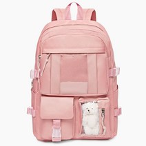 가꾸백 곰하나 여학생 책가방 백팩 신학기 초등학생 중학생 고등학생 퍼플 핑크 블랙 아이보리 새학기 데코 초등학생 키즈 여아 중학생 가벼운 하이틴 Y2K 라벤더 연보라 사이즈넉넉한
