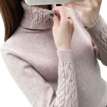 여성스웨터 터틀넥 풀오버 긴 소매 스웨터 카키 여성용 신제품 두꺼운 따뜻한 2021 가을 겨울