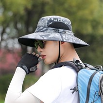 등산모자 햇빛차단모자 자남성 낚시모자 여름 버킷햇모자 선풍기있음 등산 헌팅캡 얼굴가리기 남성일하는 차양모자, C03-그레이 남성 글자 차양모자