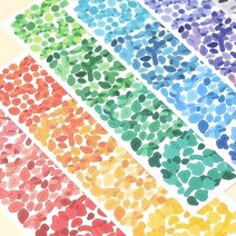 욜케이유 인생네컷앨범 다이어리 포토북 DIY 데코 풀잎 디자인 스티커, 초록