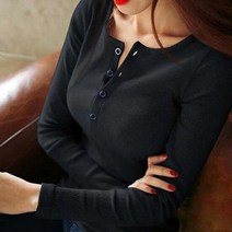 박스티 앞단추 포인트 골지티셔츠 LKT660