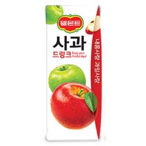 칠성 탕비실 손님대접 가족간식 델몬트 드링크 사과 주스 과즙음료 과일주스 생과일 190ML 48개, 6세트