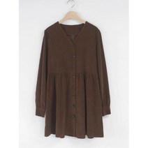 캐주얼 빈티지 프레피 스타일 루즈핏 미니 버튼 셔츠 드레스 여성용 귀여운 패션 Flhjlwoc 레트로 V 넥 판매