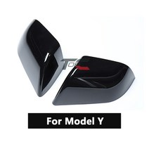 테슬라 모델 3 Y 2016 2020 자동 사이드 후면보기 미러 커버 쉘 캡 하우징 교체 2 개/대, 14 Model Y Gl black, 14 Model Y Gloss black