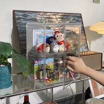 투명 아크릴 피규어 레고 케이스 분리형, 분리형(칸막이3개)