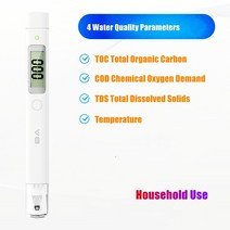 염도 측정기 염분 염도계 Multispectral 수질 감지기 펜 EC/TOC/COD/TDS/TEM/UV 블루투스 식수 시험기 수족, 01 4 Parameters