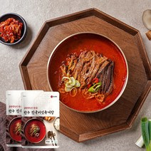 [찬스푸드]한우 소고기 육개장 4팩 버섯 사골 칼국수 밀키트 냉동식품 즉석국 탕 캠핑간편식