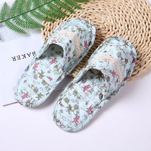 BOFO 이중바닥 더블쿠션 퀼트 거실 슬리퍼 실내화 이중바닥, 더블-13 블루토끼, 1개