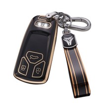 굿카굿즈 아우디 골드라인 스마트 차 키케이스 키홀더, 아우디 B타입, 유광블랙