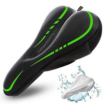 RONUX 좁은 자전거 시트 쿠션-매우 부드럽고 편안한 커버-메모리 폼 및 젤 호환 - 펠로톤 운동 전기 도로 산악 자전거-사이클링 액세서리-여성 남성용그린 601048
