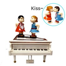 일루옵쇼 Kiss 커플인형 그랜드 피아노 오르골, 핑크