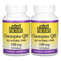네추럴팩터스 코큐텐 Q10 100mg Softgels 120정 2개
