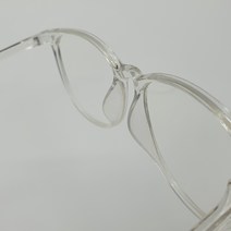 패션 투명 뿔테 안경 블루라이트 차단 빅 사이즈 큰 알 민낯 힙한 도수 없는 클럽 화이트