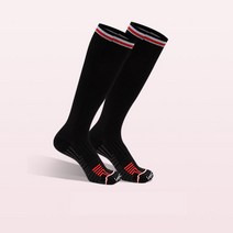 이니엔 여성 골프 니삭스 스포츠 미끄럼방지 미들 양말, 블랙