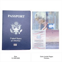Prop Passport Notebook 크리 에이 티브 선물 촬영 시뮬레이션 여권 노트 문구 용품 학교 용품, 125x88mm, 미국