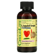 액상형철분제 철분제액상 마시는 차일드라이프 ChildLife 베리맛 118ml 4fl oz, 1병