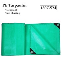 조립식 테라스 파고라 옥상 야외 정자 180gsm green pe tarpaulin camp tent pergolas canopy awnings tarp car truck 정원, 180gsm 녹색, 2mx1.5m