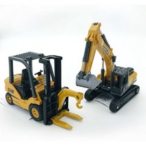 포크레인 지게차 모형 미니어처 다이캐스트 미니 수집 굴삭기, 단일사이즈, GLV 합금 소형 지게차 굴삭기