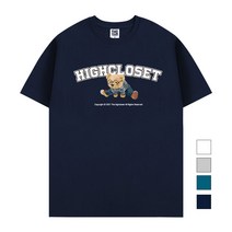 더팀 티어베어 남여공용 빅사이즈 S~4XL 20수 반팔 프린트 티셔츠 (4컬러)