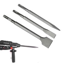 금속가공 기계 끌 3pcs 전기 해머 임팩트 드릴 치즐 도구 세트 스퀘어 핸들 샤프 u, b