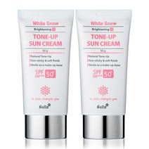 넬라 하얀눈 톤업썬크림x2개 화이트닝 톤업 선크림, 1BOX, 50ml