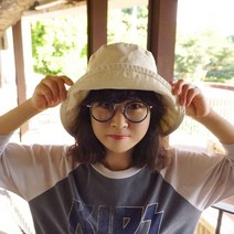 [바보사랑] 블루 패턴 메탈 믹스 안경n620