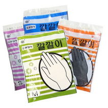 깔깔이 미용장갑 [10개입] 베이지/블랙컬러/대/중/소, 블랙-대(L)