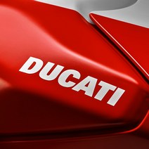 DUCATI 두카티 레터링스티커 두가티 오토바이 데칼, 250x45mm, 흰색