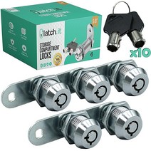 LATCH.IT 1.6cm(5/8인치) RV 보관 잠금 장치 객실 장치 2팩 유틸리티 캠락 캠핑카 또는 트레일러 문 잠금용 100% 금속 4개 키 포함 완벽한 장치!, Chrome 5-Pack_7/8