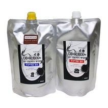뉴겐 금송 이카보쿠쥬우 헤어칼라 1제+2제각500ml//오징어 먹물, 블랙