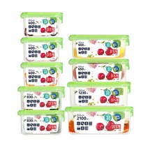 원터치 밀폐용기 원스락 9종 - 리빙박스 양념통 도시락통 반찬통 냉장고정리 비스프리 플라스틱 냉동밥보관용기, 블루