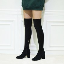 슈카르페 스웨이드 슬림핏 싸이하이 롱부츠