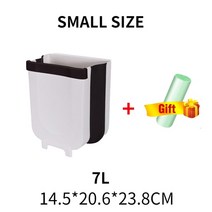 캠핑쓰레기통 팝업 쓰레기 통 봉투걸이 9l 접이식 주방 15 개 봉투 플라스틱 자동차 캐비닛 저장, 03 7L white