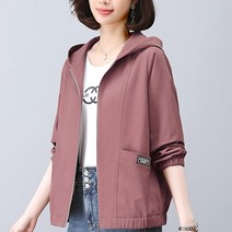 cisanny 여성 봄가을 30대~50대 세미 점퍼 빅사이즈 긴팔 아우터 자켓 M~4XL
