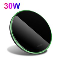 FDGAO-Qi 무선 충전기 패드 30W 인덕션 고속 충전 도킹 스테이션 아이폰 12 프로 11 XS XR X 8 삼성 S20 S10 용, [05] 30W Black