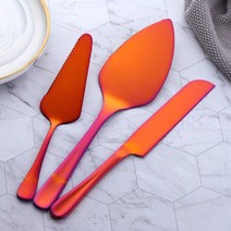 1/3PCS 스테인레스 스틸 케이크 삽 세트 빵 피자 나이프 디저트 파이 디바이더 커터 주걱 서버 파티 웨딩을위한 베이킹 도구, 푸른