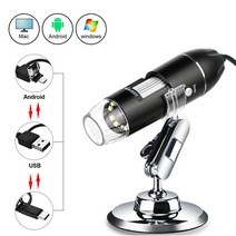 현미경 1600X 디지털 현미경 카메라 3in1 타입-C USB 휴대용 전자 납땜 전화 수리용 LED 확대경, 02 3 in 1 USB 1600X