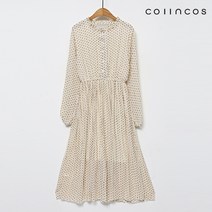 코인코즈 라운드 셔링 슬림 플리츠 롱 원피스 (IY2AO9020)