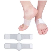 발바닥 실리콘 아치패드 발쿠션 벨크로 중족골 압박 찍찍이, 화이트1켤레
