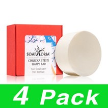 Soaphoria 해피 바 클렌징 바디 비누 Happy Bar Creme Pour Le Corps 65G 4개